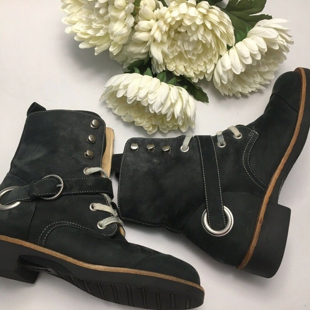 Anne Klein Sport Women's Boots Size 7.5M Blue Sued